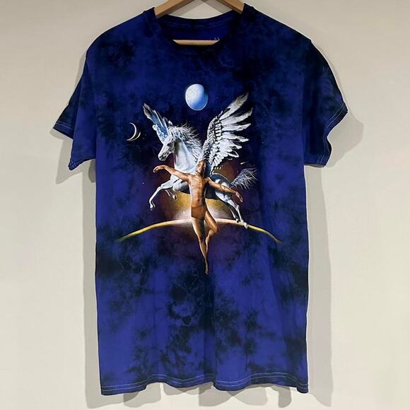 Trippie Redd Pegasus Unicorn Tie Dye Rap Tee Shirt - Picture 1 of 4